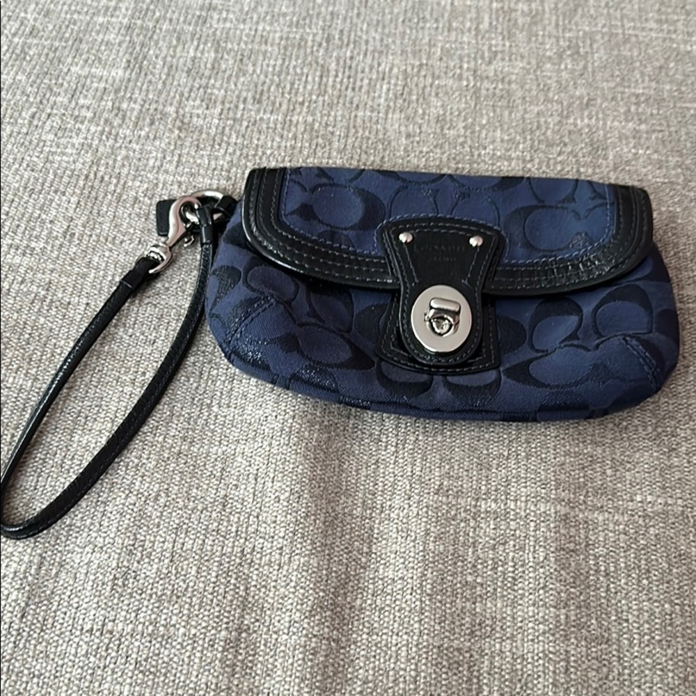 Navy Blue Coach Wrislet